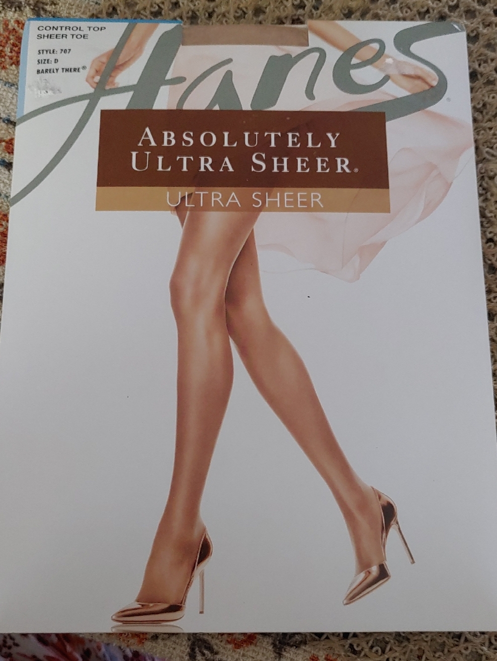 NWT Hanes As D Control Top Ultra Sheer Barely There Color Pantyhose
